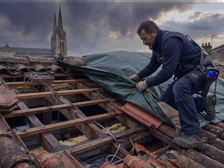 Urgence fuite de toiture — chantier Altys Toiture à Bordeaux